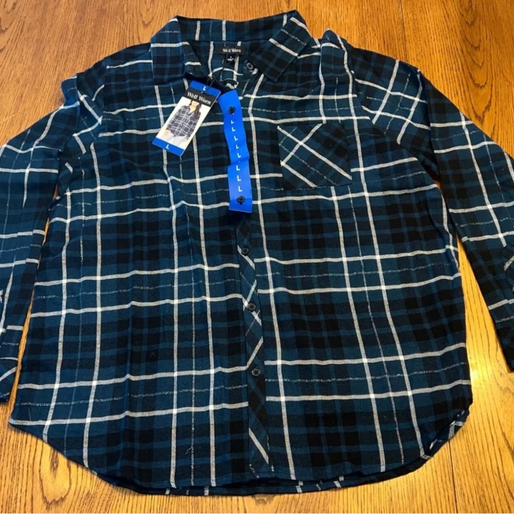 WELL WORN Women’s Flannel Shirt Sz L